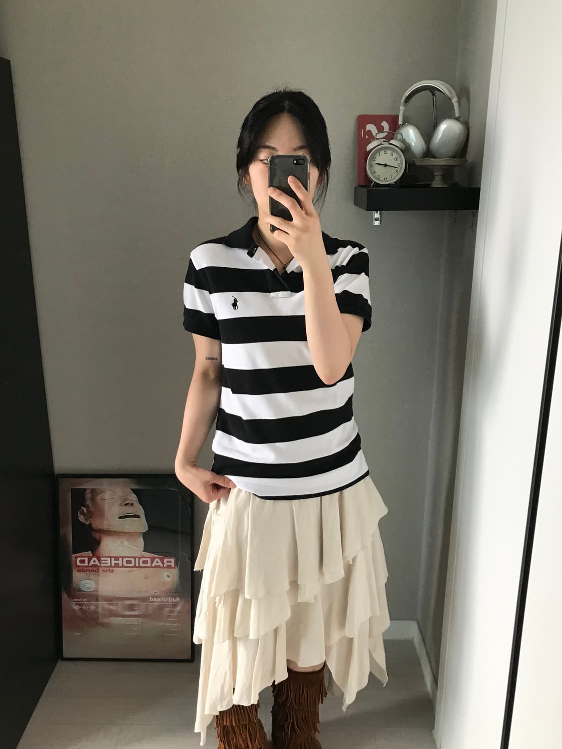 폴로 랄프로렌 포니로고 스트라이프 카라티 상품이미지4