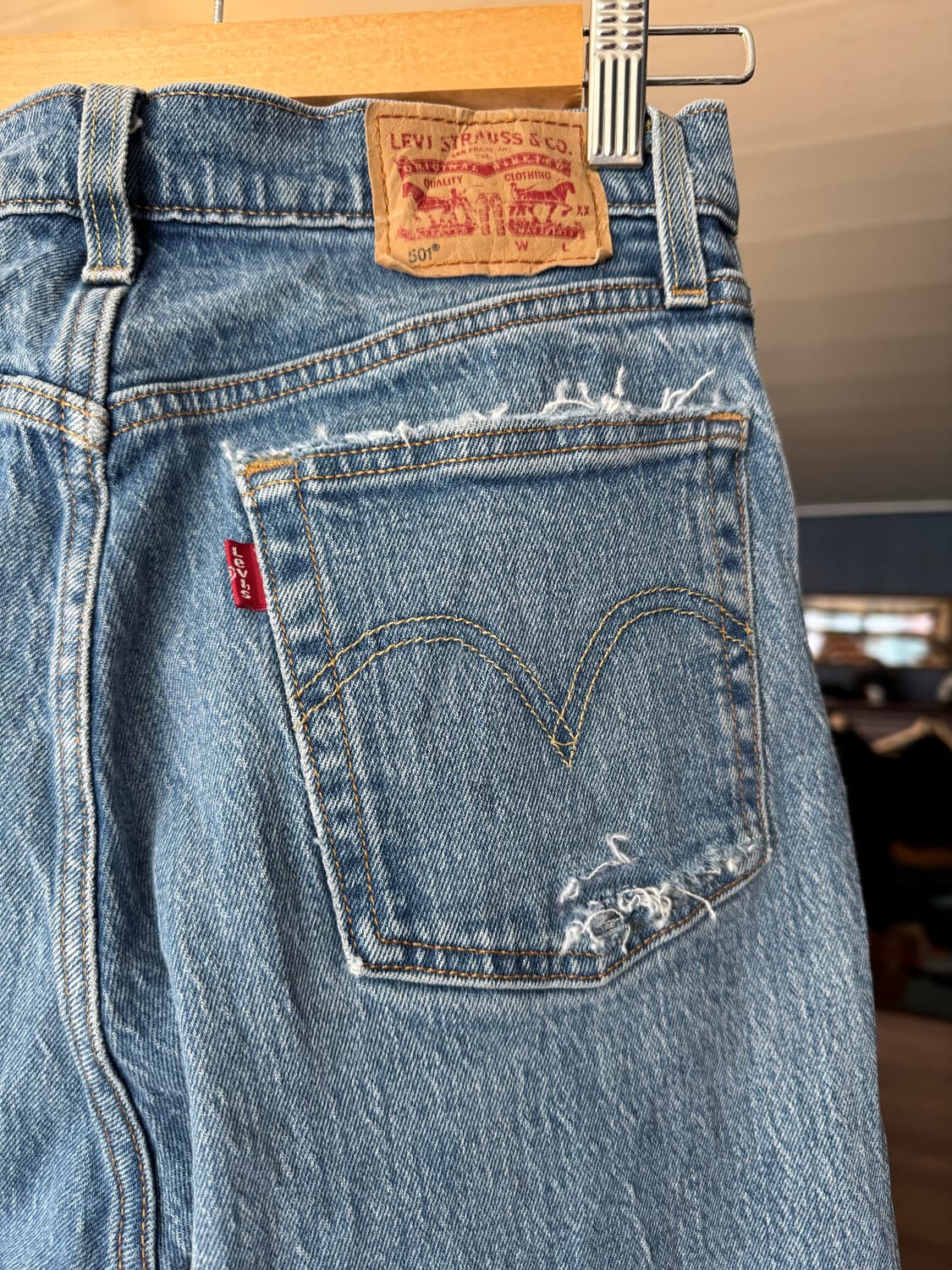 levi.s 501 26x28 핸드메이드 패치워크,사시코 상품이미지4
