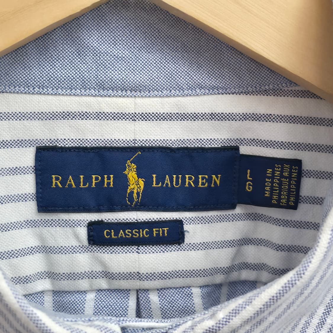 [L] 폴로 랄프로렌 블루 스트라이프 셔츠 상품이미지6