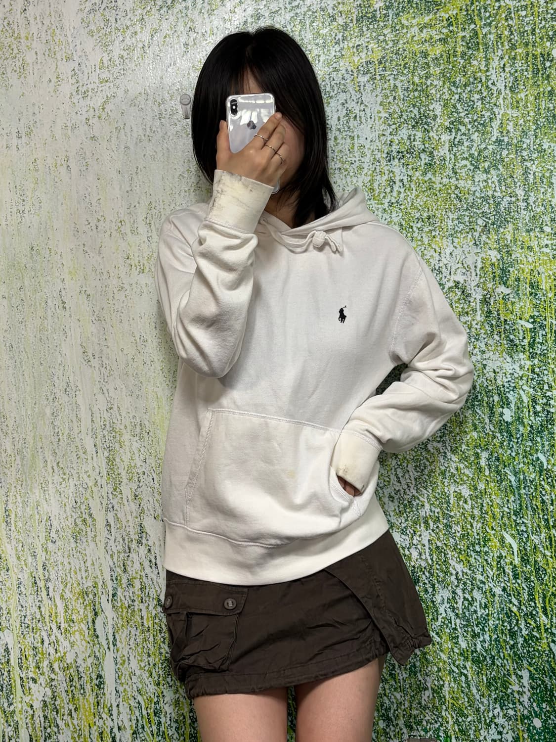 폴로 랄프로렌 신형 화이트 후드티 M 상품이미지1
