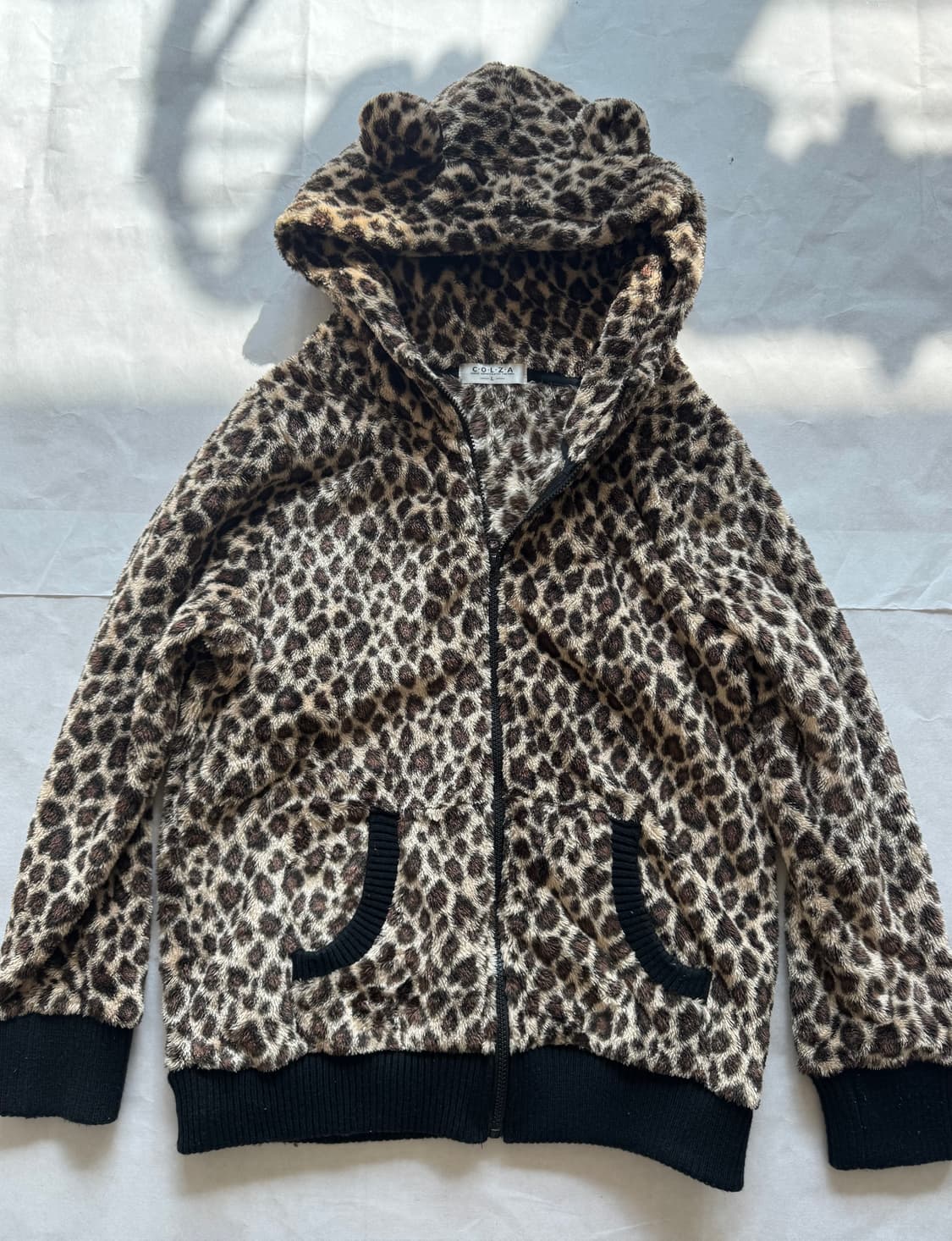 C•O•L'Z•A Leopard Design  Fur Hoodi 상품이미지1