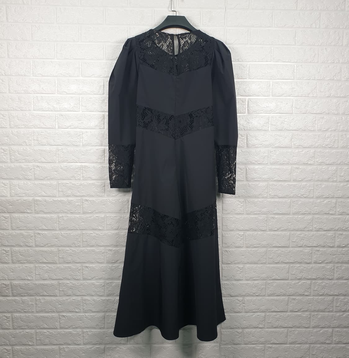 [55]H&M 레이스 트리밍 블랙 맥시 원피스 상품이미지4