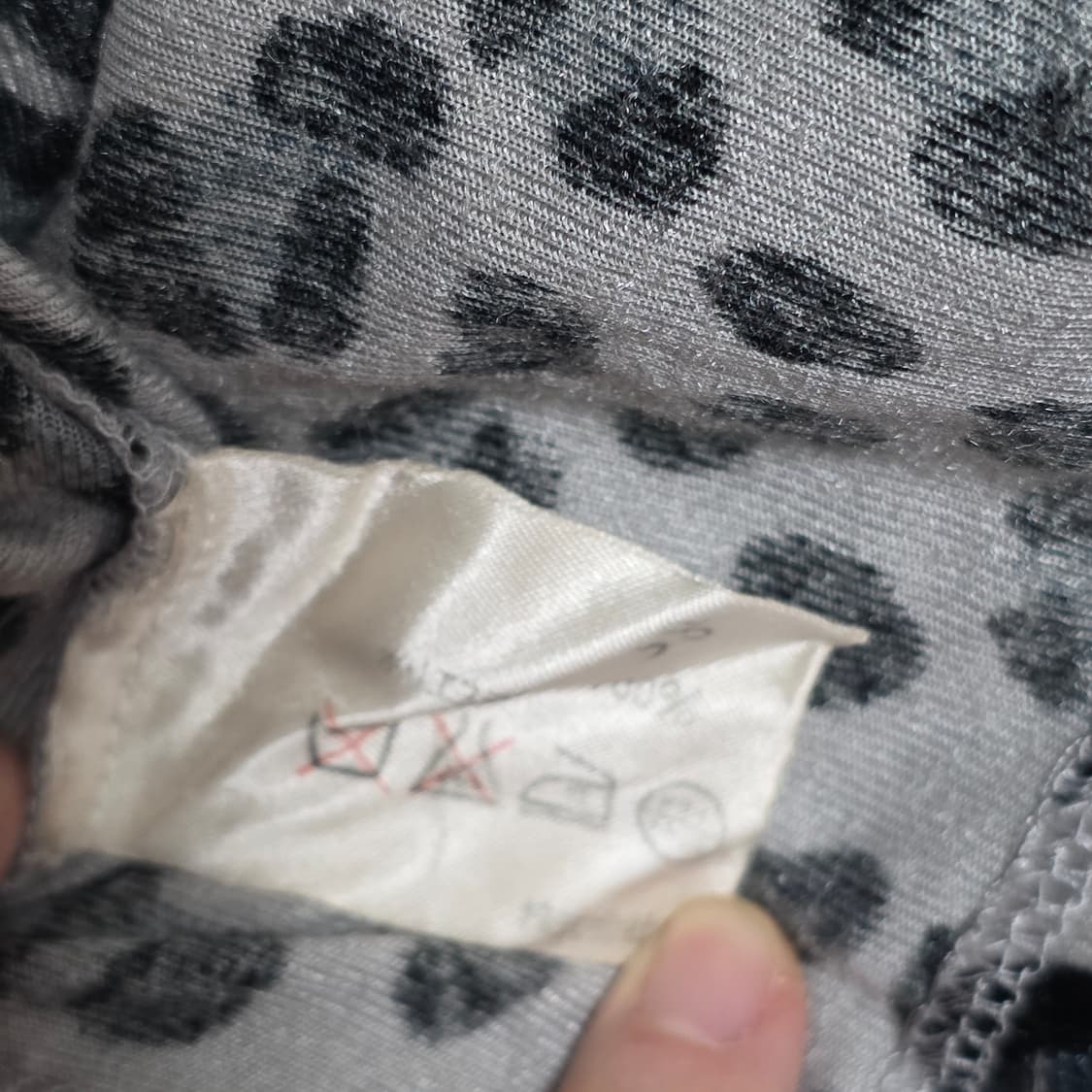 Y2k 섹시 레오파드 퍼 오네갸루st 벨벳 롱슬리브 상품이미지3