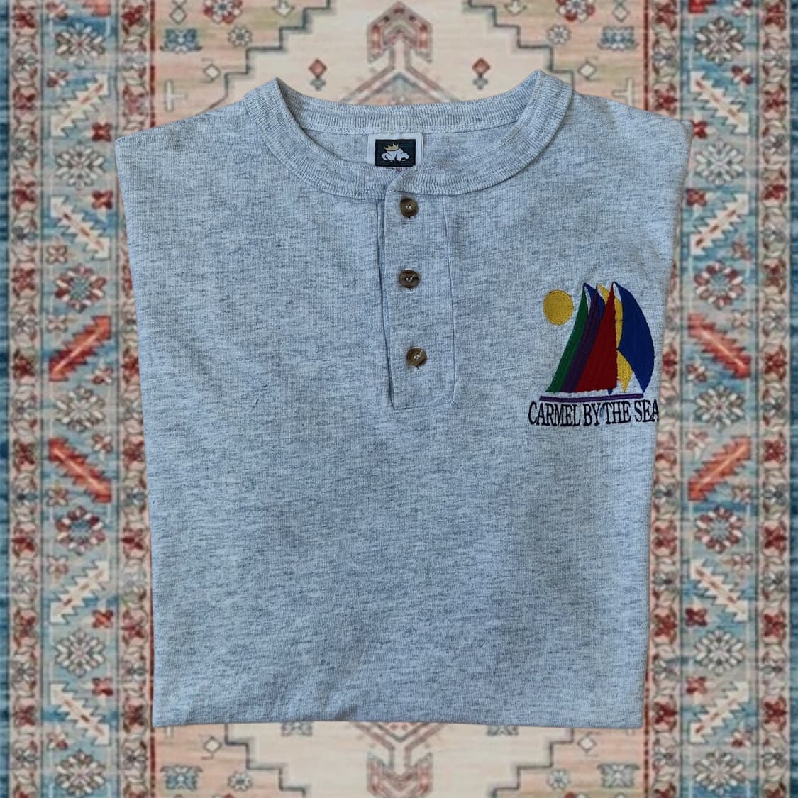 Made in USA Carmel By The Sea 헨리넥 티셔츠 M 상품이미지3