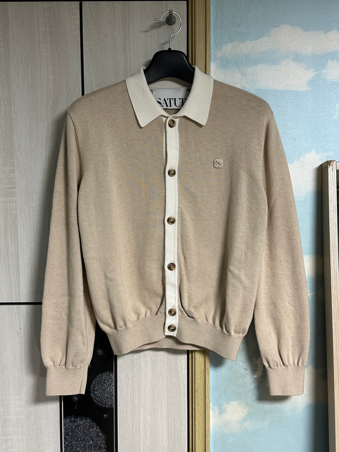 (XL) 세터 올 데이 세터 베이직 칼라 가디건 소프트 베이지 상품이미지2