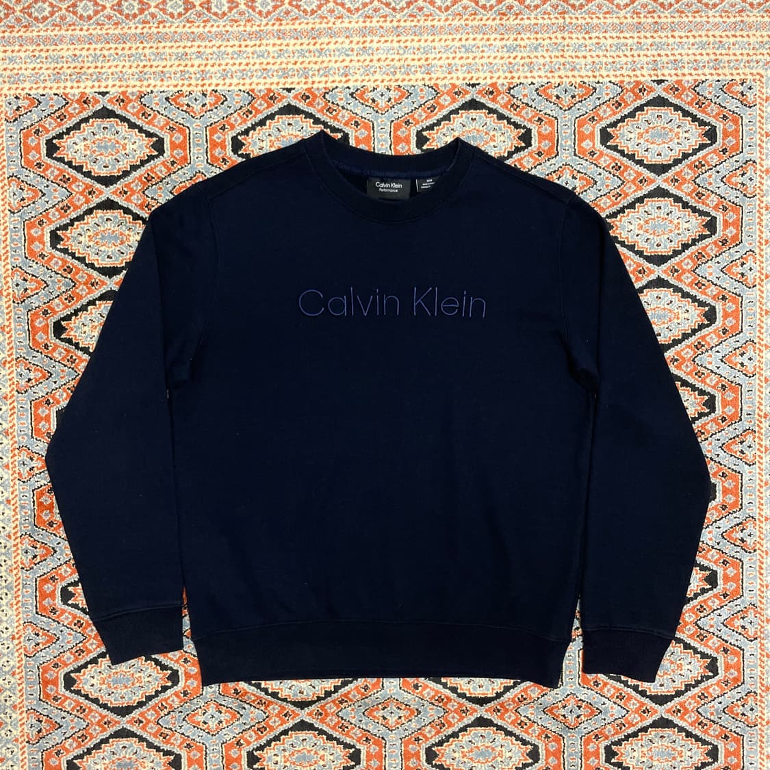 캘빈클라인 스펠로고 네이비 맨투맨 남성M 상품이미지1