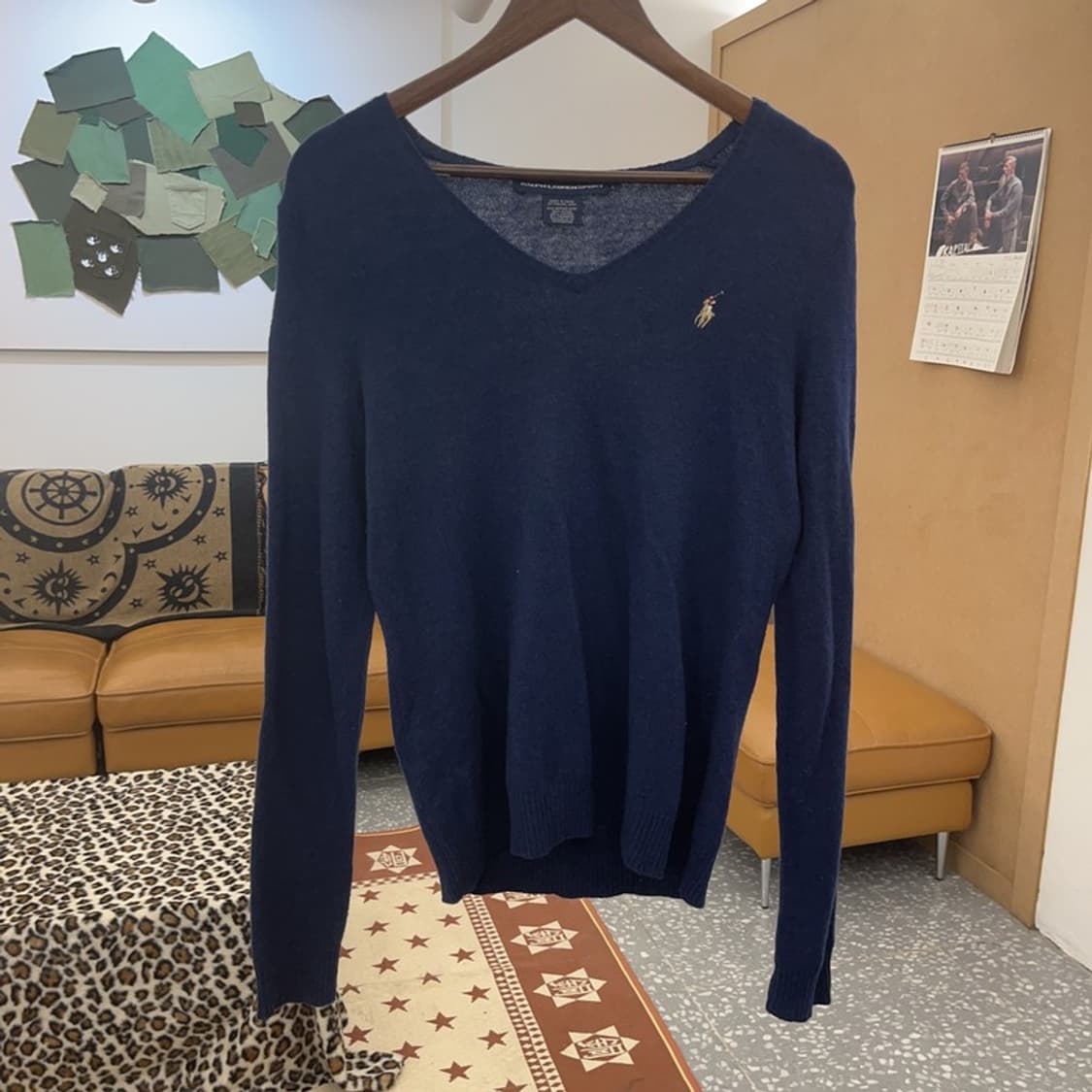 폴로 랄프로렌 캐주얼 여리핏 메리노울 브이넥 니트 L C08883 상품이미지3