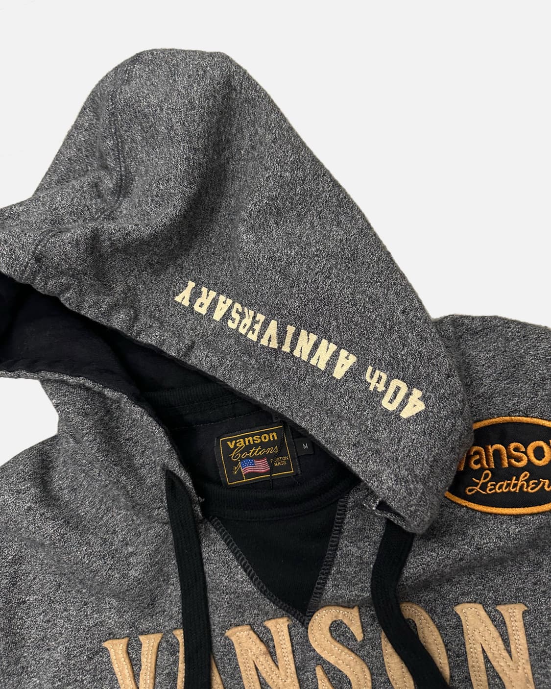 VANSON 40th anniversary logo hood t 상품이미지4