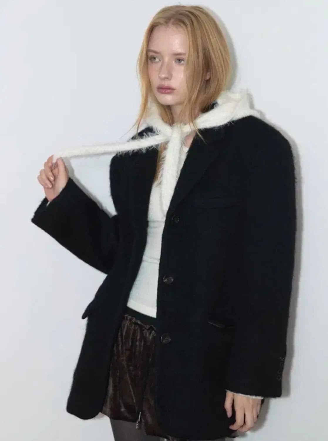 아수라 모헤어 자켓 블랙 상품이미지2