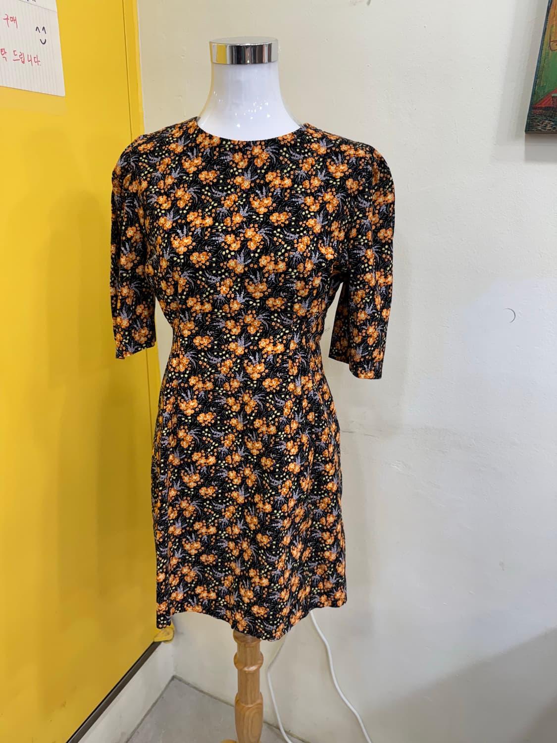 vtg 오렌지 코듀로이 미니원피스 상품이미지2