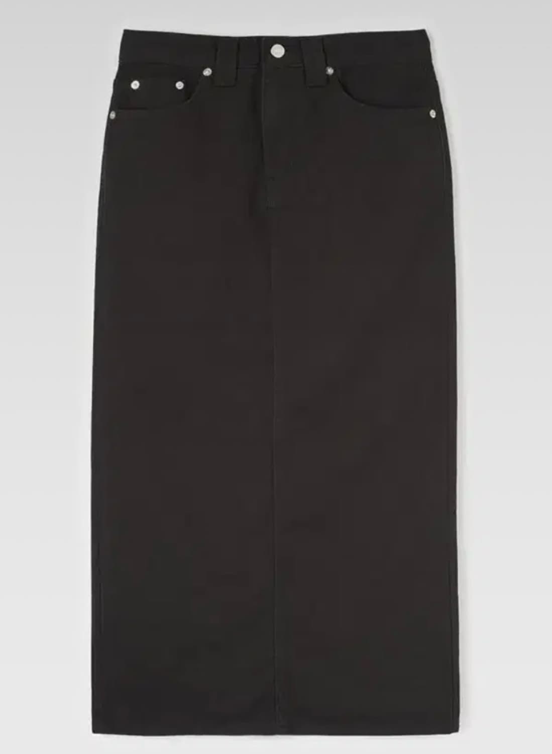 Lfm Cotton Denim Skirt (Black) 코튼 스커트  상품이미지2