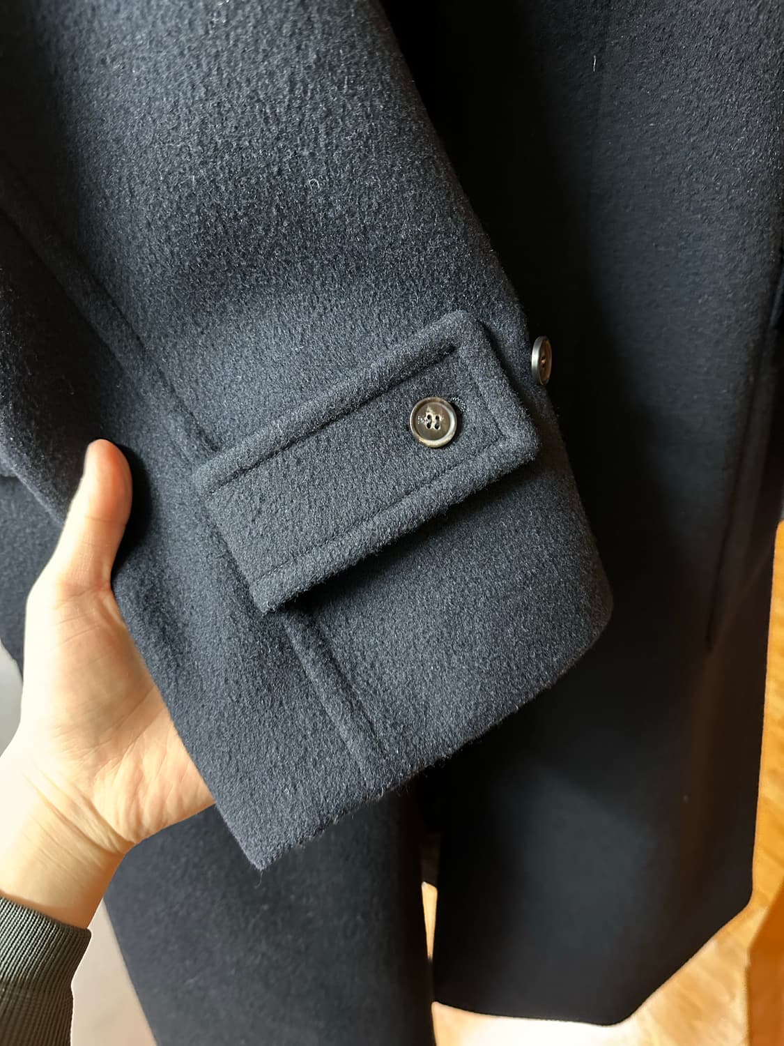 [M] 22FW 홀리선 울 코트 다크네이비 상품이미지4