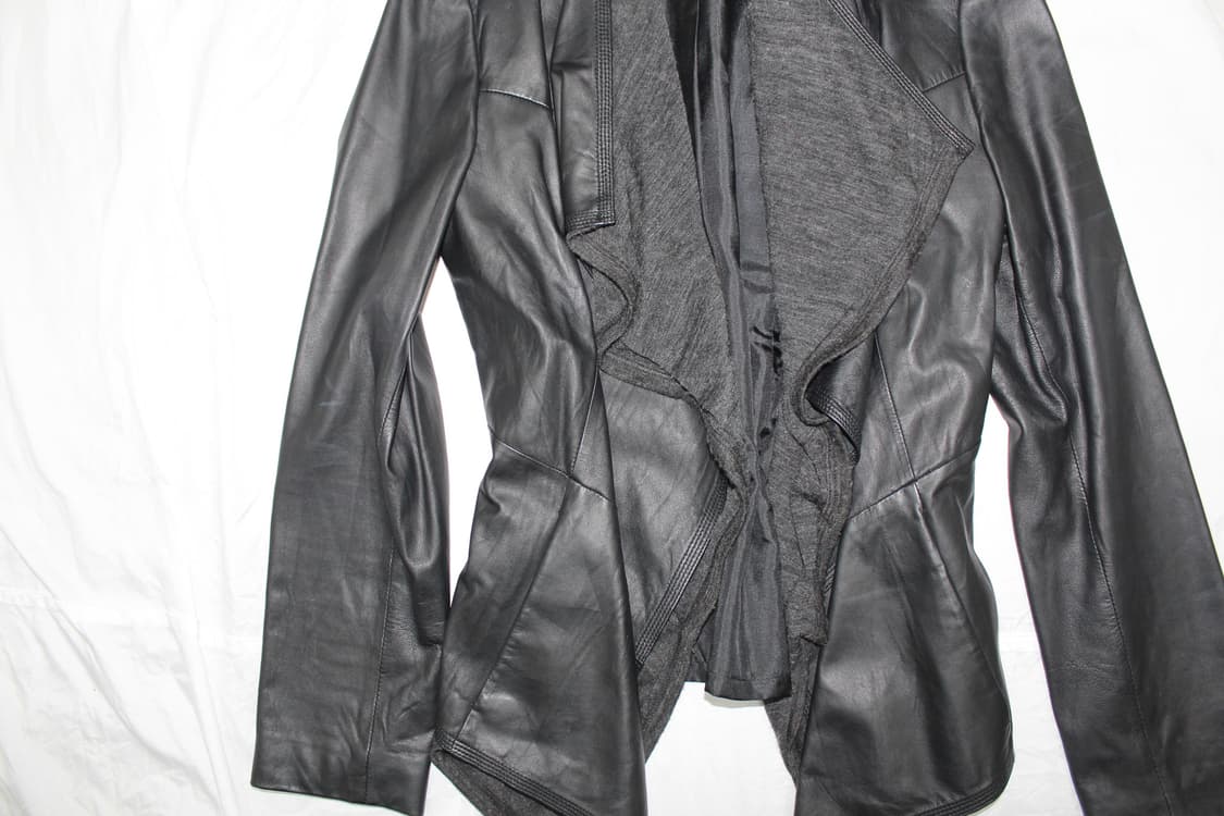2000s Japan 드레이프 램스킨 레더 자켓 상품이미지2