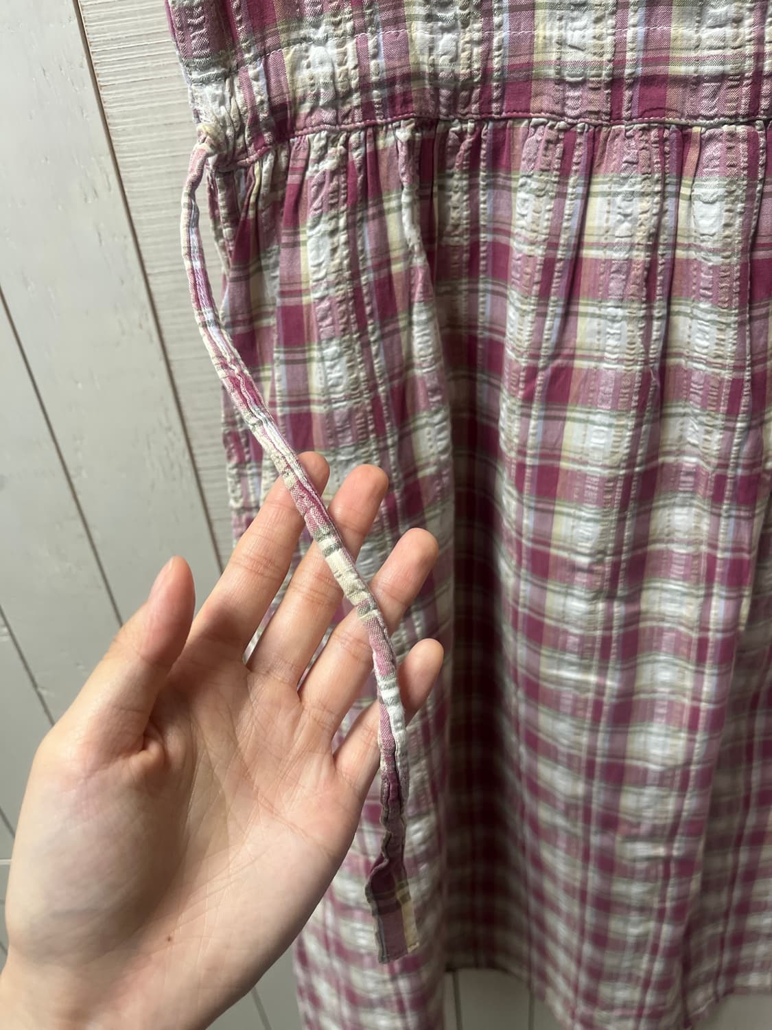 빈티지모리걸 체크 나시원피스 하구미  상품이미지4