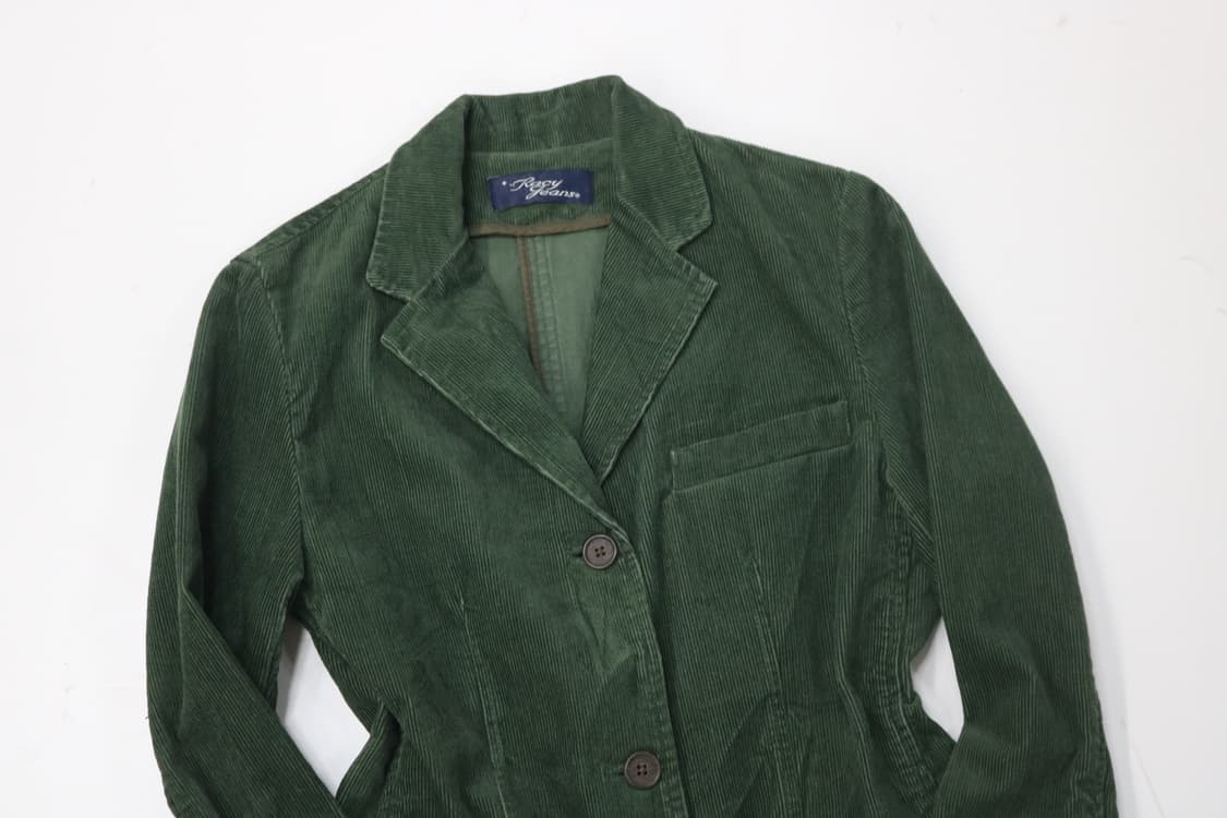 Racy Jeans 빈티지 딥그린 코듀로이 테일러드 자켓 (S) 상품이미지3