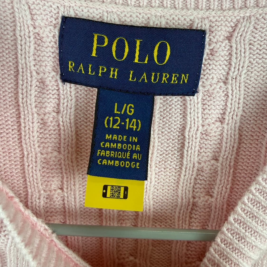 (무료배송)L) 폴로랄프로렌 신형 키즈/우먼스 케이블 가디건 핑크 상품이미지3