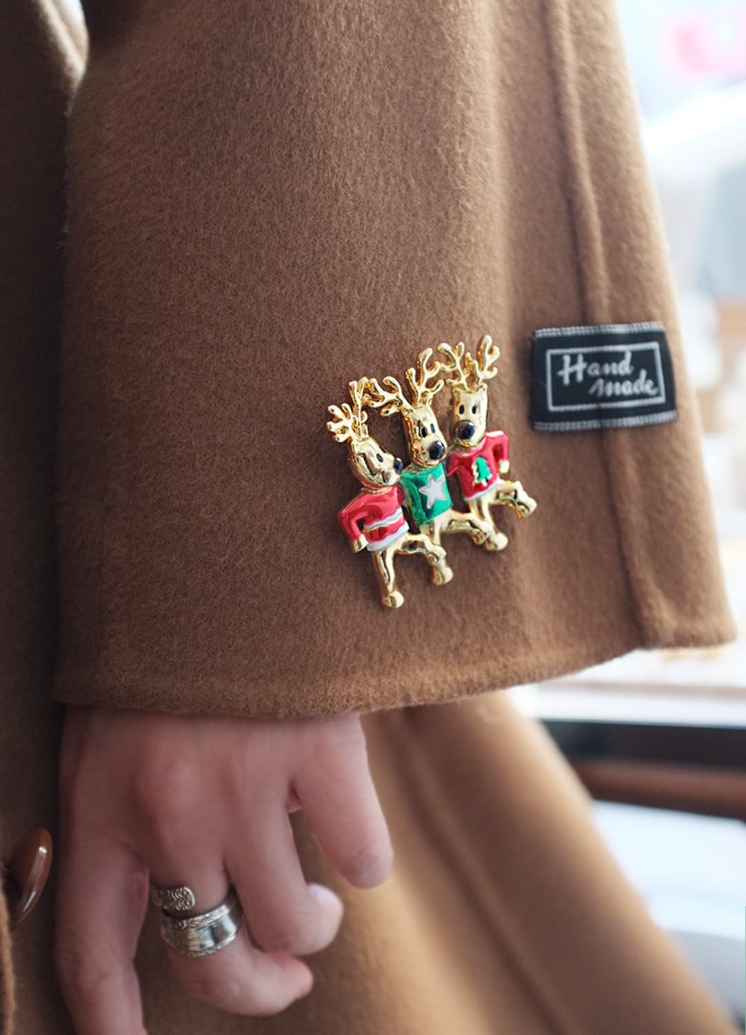 1980s 귀여운 크리스마스 루돌프 빈티지브로치  상품이미지3