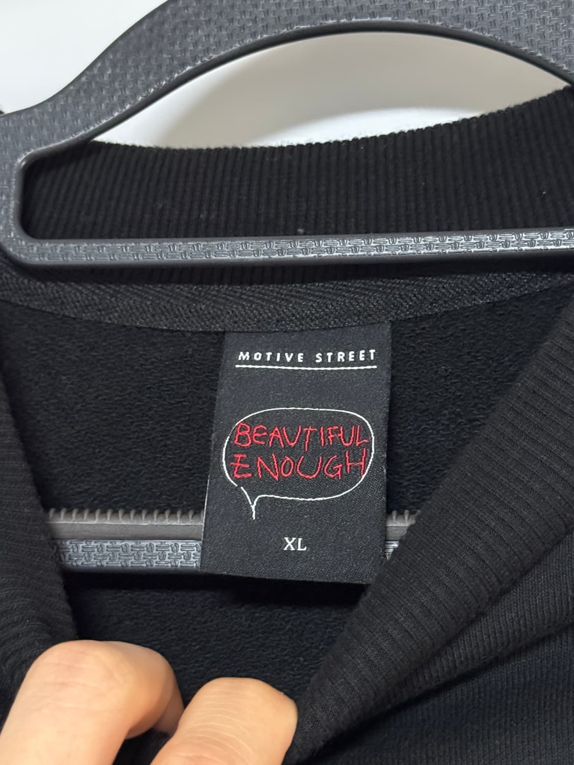 모티브 스트리트 배색 맨투맨 100-105 상품이미지5