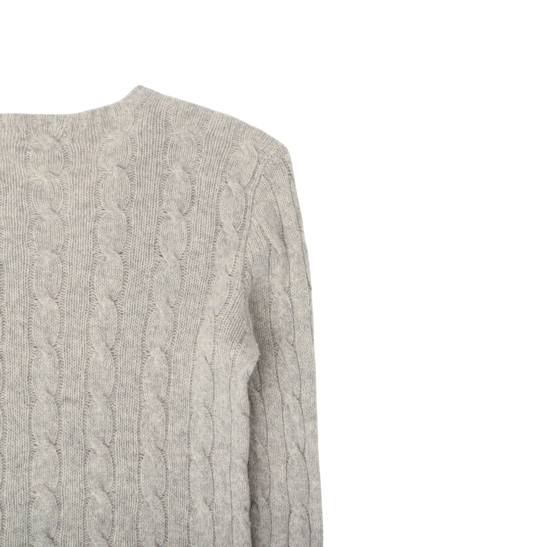폴로 랄프로렌 라이트 그레이 울 캐시미어 케이블 니트 상품이미지6