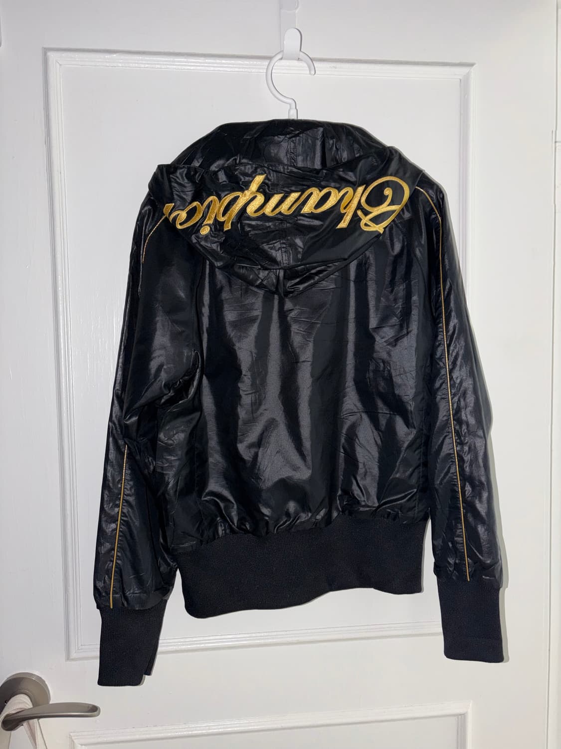 희귀/일본판 챔피온 빈티지 금장로고 바람막이 후드자켓 M 상품이미지3