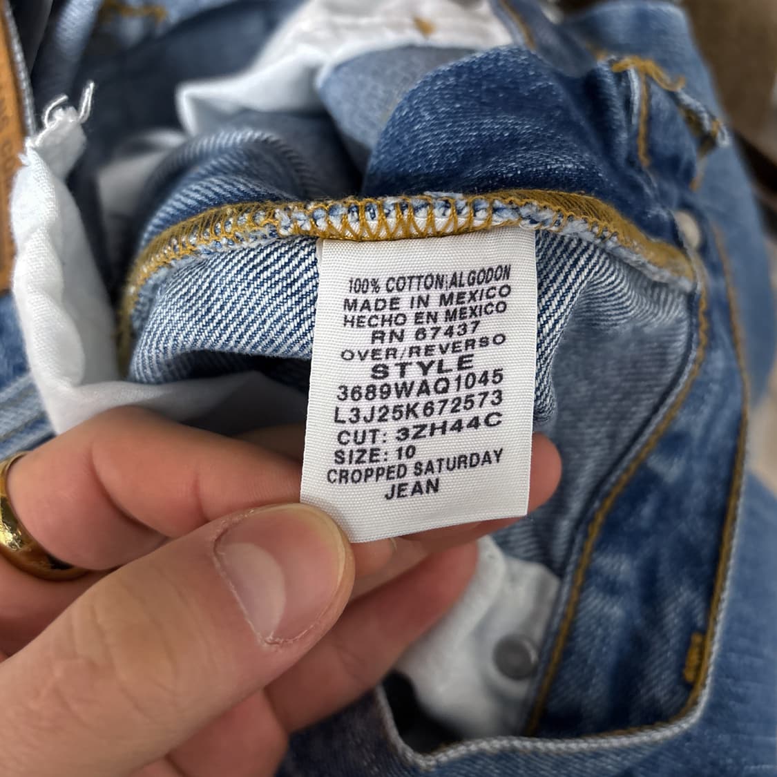 00s 폴로진스 빈티지 페이딩 배기핏 크롭 데님팬츠 N715 상품이미지8