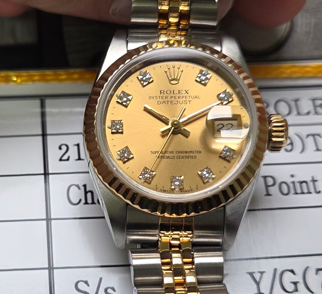 롤렉스 데이저스트 69173 18K콤비 오리지널 10P다이아 쥬빌리줄 여 상품이미지10