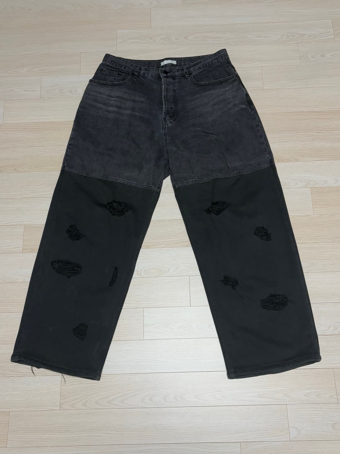 언더마이카 디발 리얼 디바이드 데미지 워시드 팬츠 잉크웰 상품이미지1