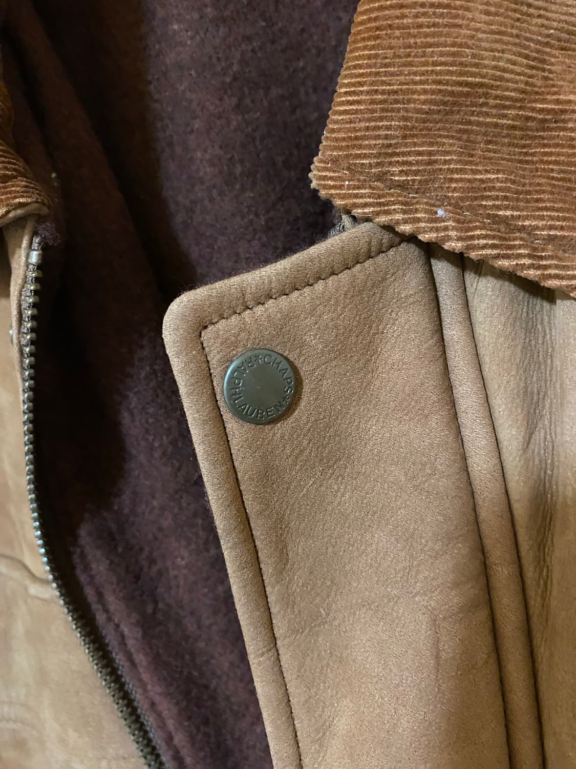 CHAPS •RALPH LAUREN 양가죽 울자켓 상품이미지5