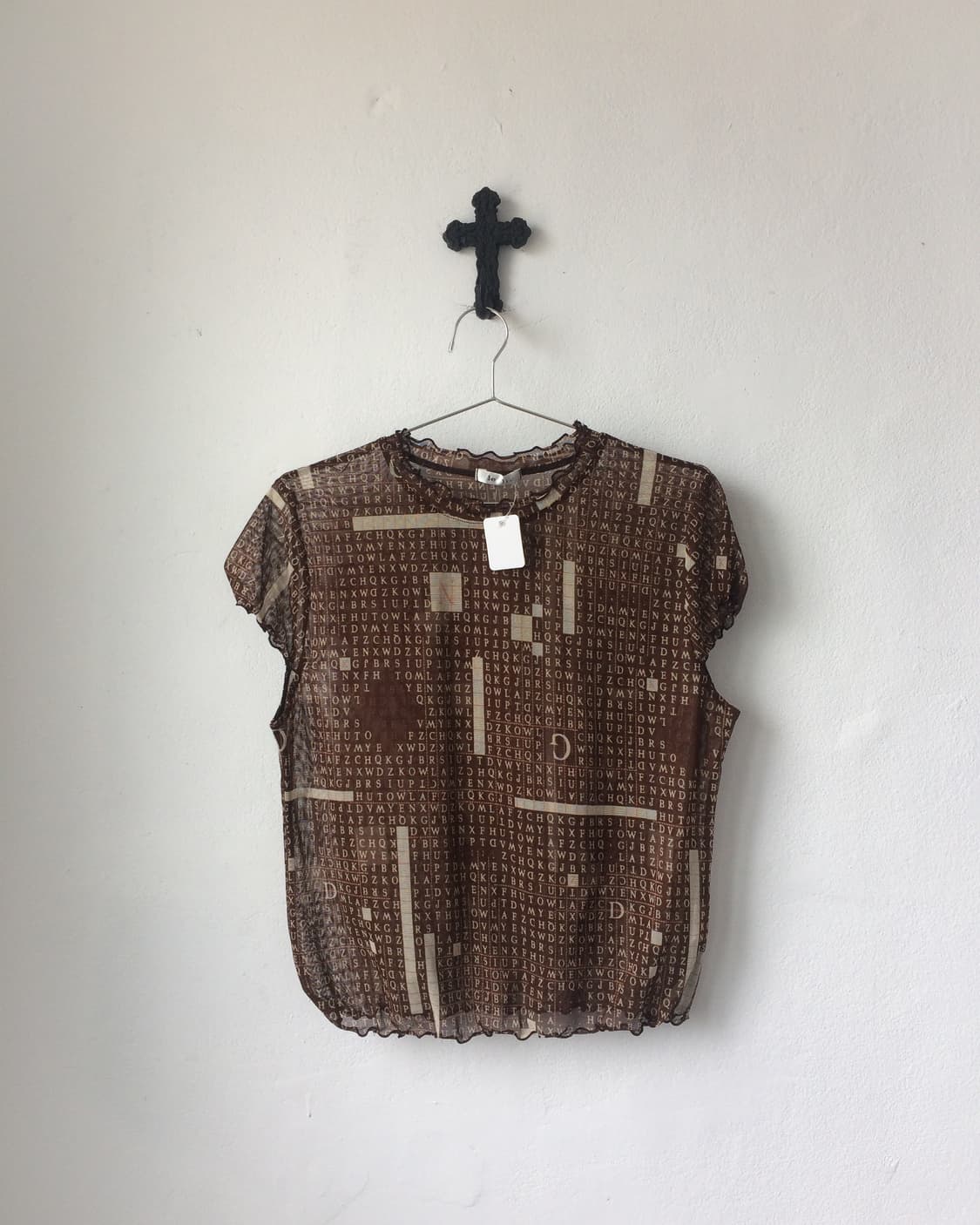 Word puzzle point mesh top 상품이미지2