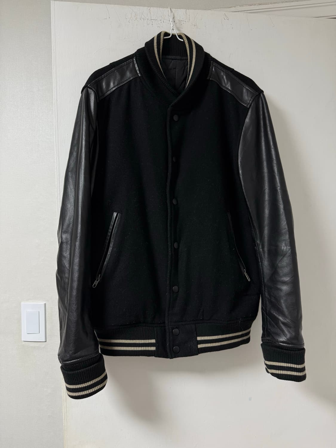 SHIPS JET BLUE  레더 믹스 울 바시티자켓 상품이미지4