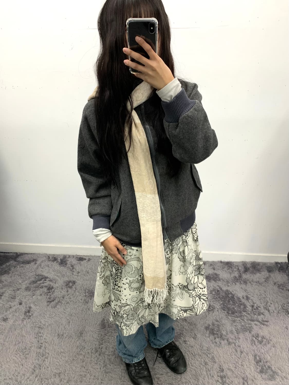 그레이 울 블루종 상품이미지1