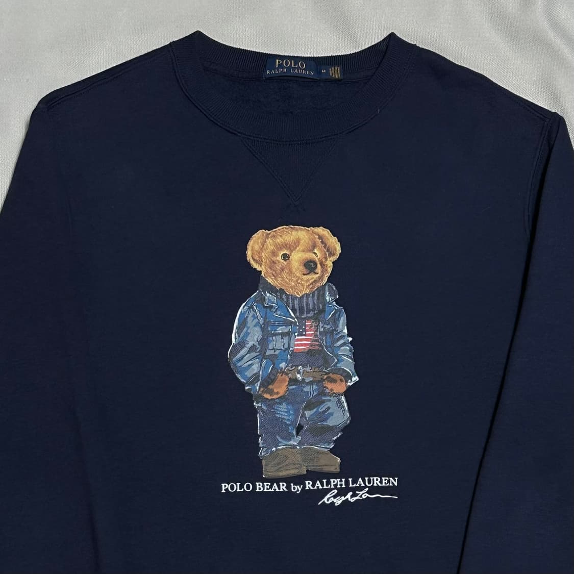 M 폴로랄프로렌 폴로베어 네이비 기모 맨투맨 상품이미지1