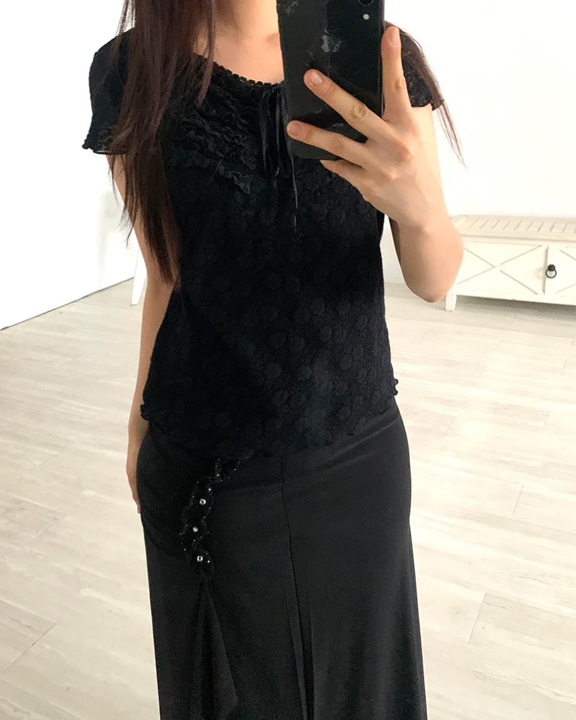 Black Fairy Feminine Lace Blouse 상품이미지6