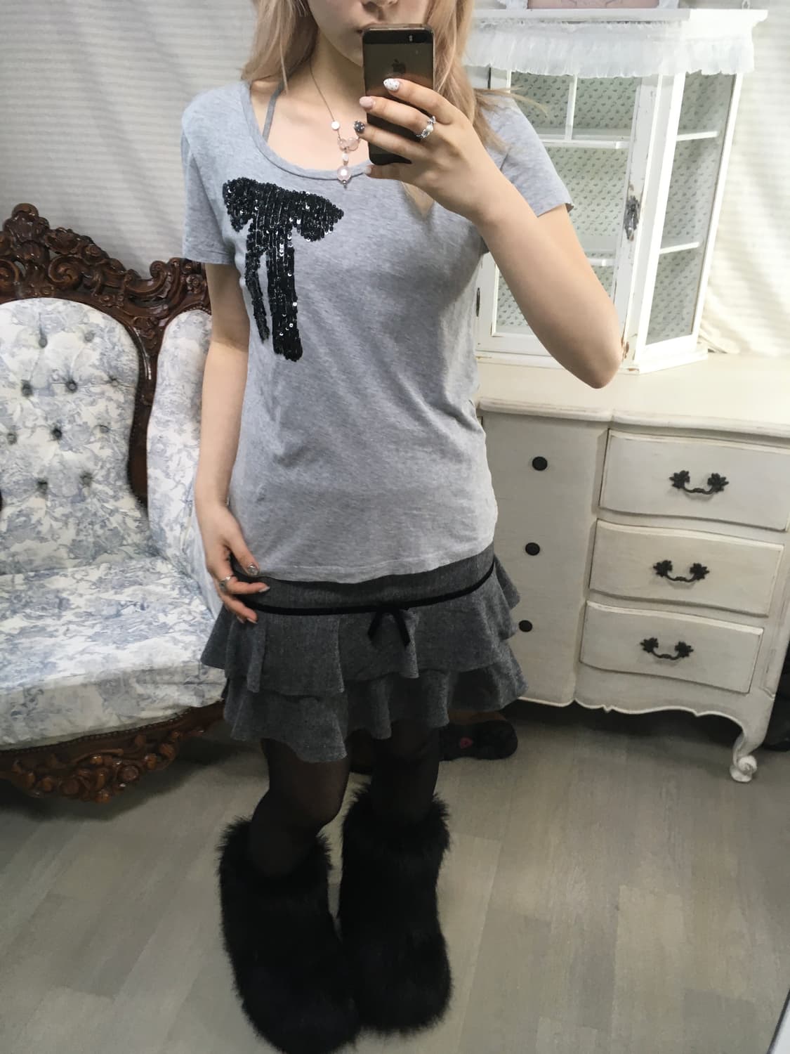 J.Crew 리본 스팽글 티셔츠 상품이미지3