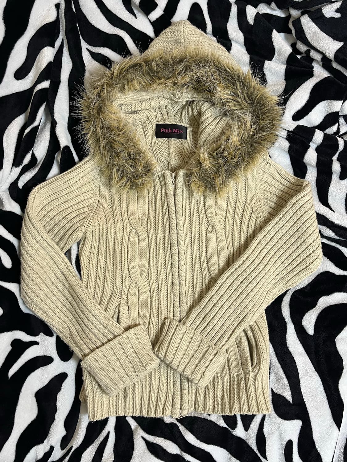 vintage fur knit hoodie 상품이미지1