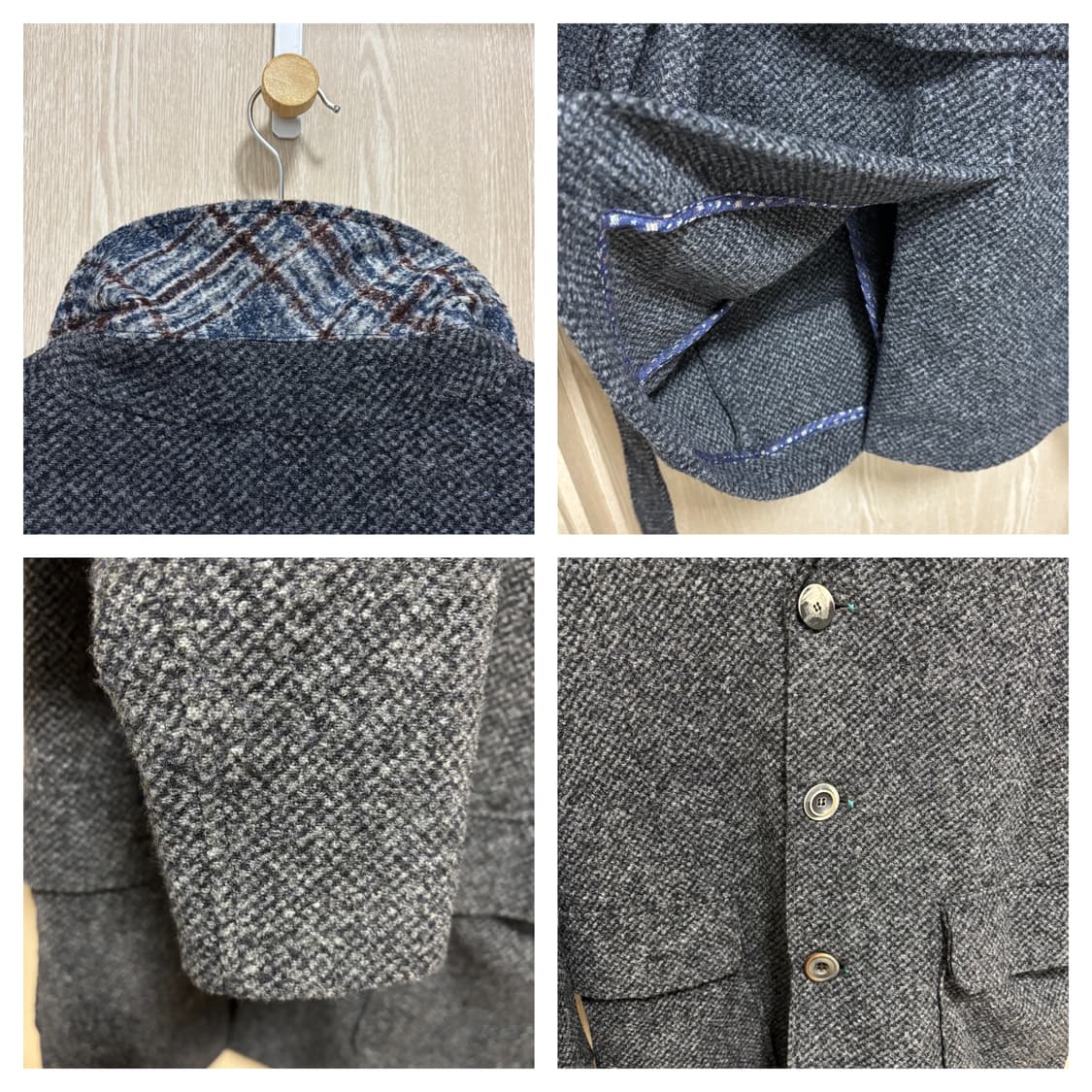 이태리 BOB 트위드 벨티드 코트100/그레이 상품이미지5