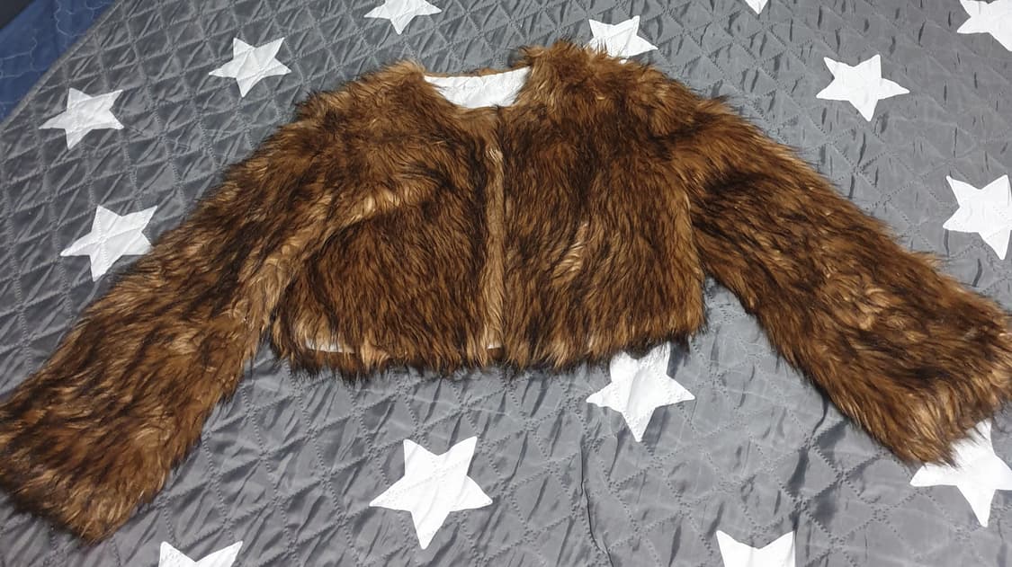 인조모피 안감퀄팅 크롭 퍼 자켓 (F) 상품이미지1