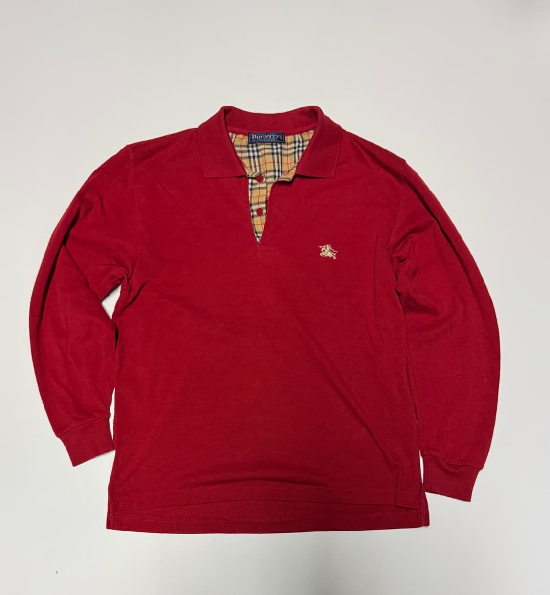 버버리 리메이크 커스텀 긴팔 pk 카라 티셔츠 S 상품이미지1