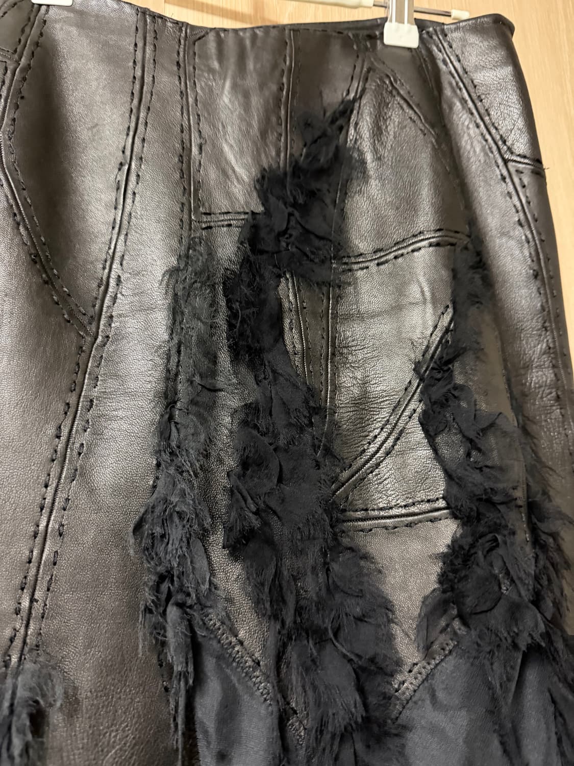 루비나 양가죽 롱스커트 상품이미지2