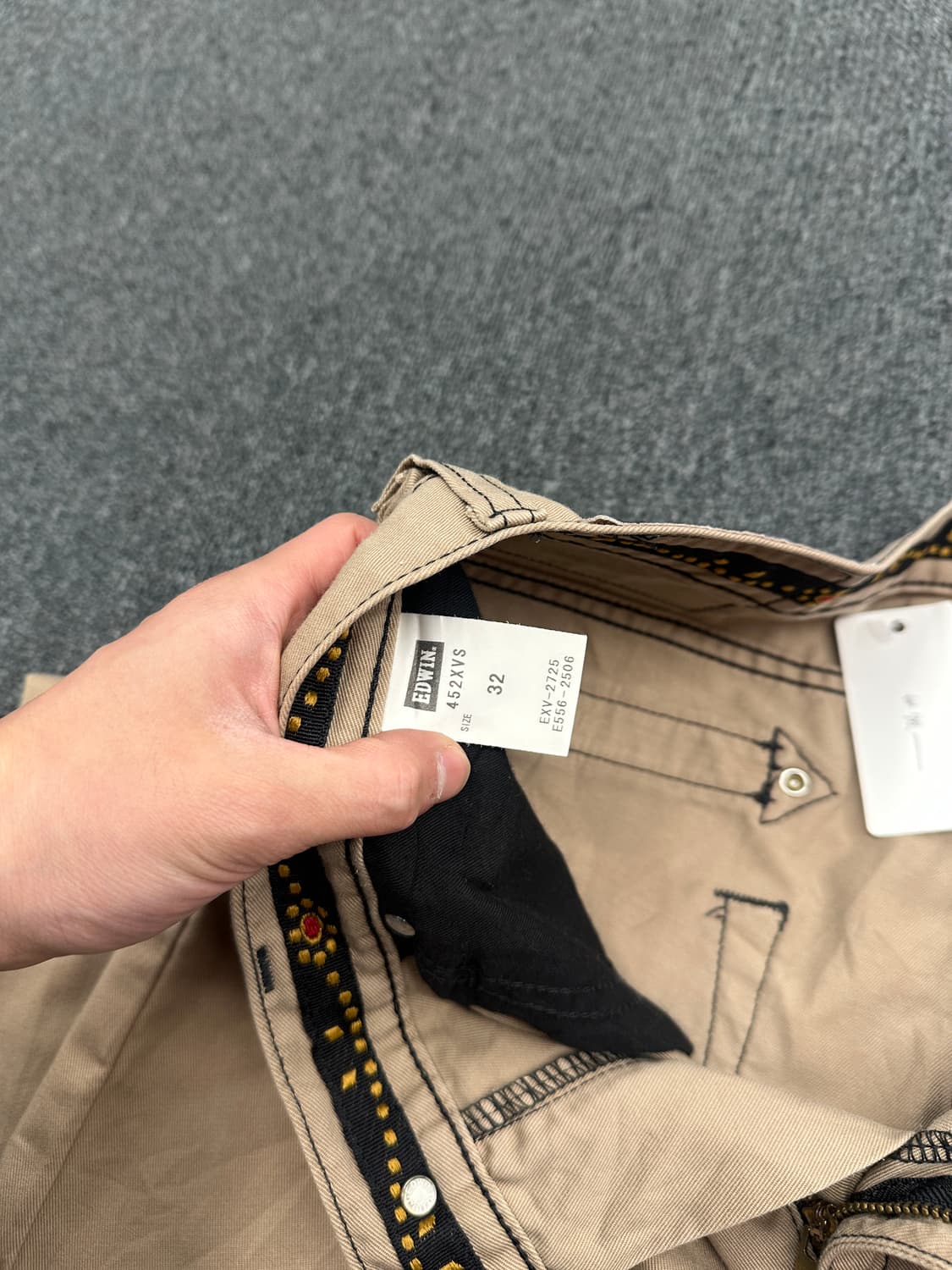 32) 에드윈 452xvs 베이지 스트레이트 팬츠 상품이미지5