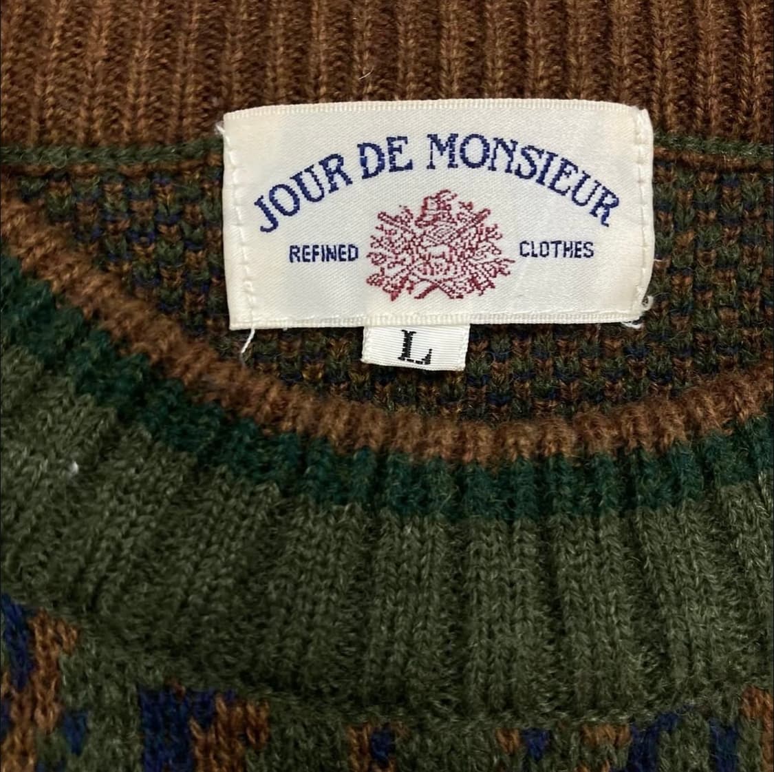 JPN VTG 믹스 컬러 패턴 니트 상품이미지3