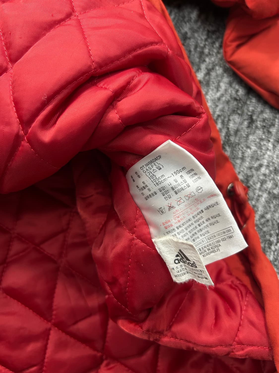 아디다스 00s 레드 그레이 점퍼 XL 상품이미지8