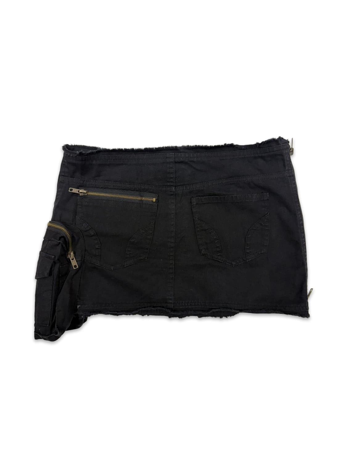 빈티지 GILFY 블랙 펑크 디테일 로우라이즈 미니 스커트 상품이미지5