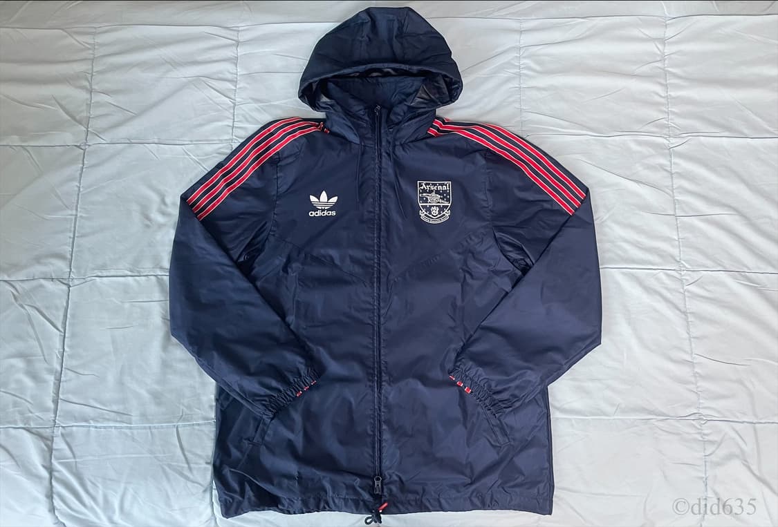 (국내 XL) 90-92 아스날 레트로 레인자켓 판매 상품이미지3