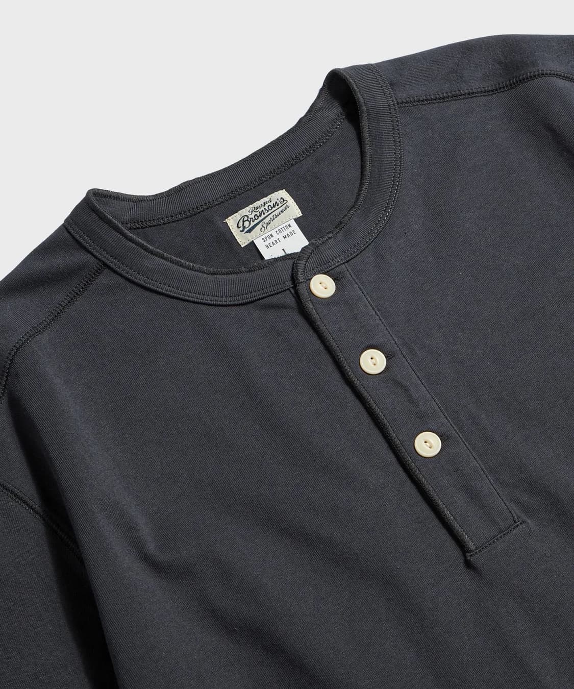 [XXXL]브론슨 10.6oz 헨리넥 티셔츠(다크그레이) 상품이미지3