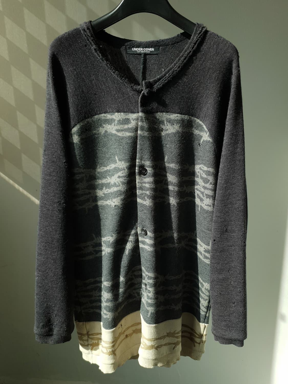 96-97 Undercover wire print cardigan 상품이미지2