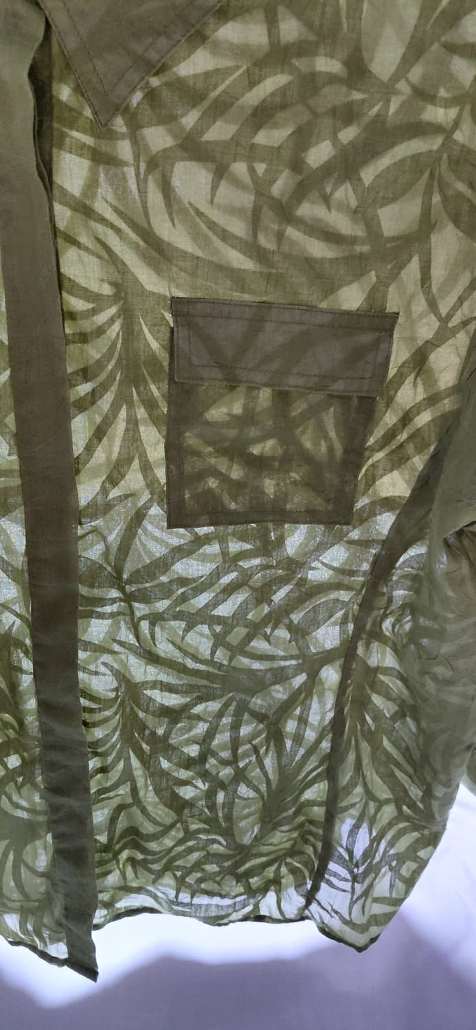 Geoffrey Beene 올리브 리프 자카드 시어 셔츠(Size 16) 상품이미지6