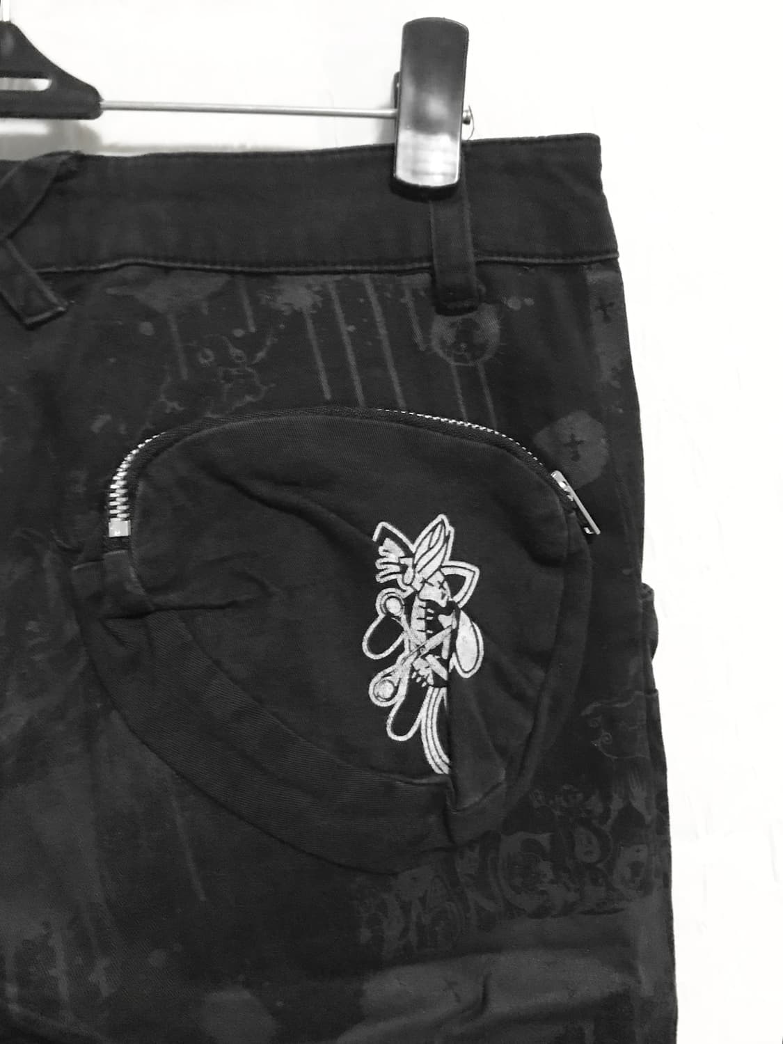 빈티지 h.naoto 에이치나오토 펑크 지퍼 디테일 투웨이 셔링 팬츠 상품이미지7