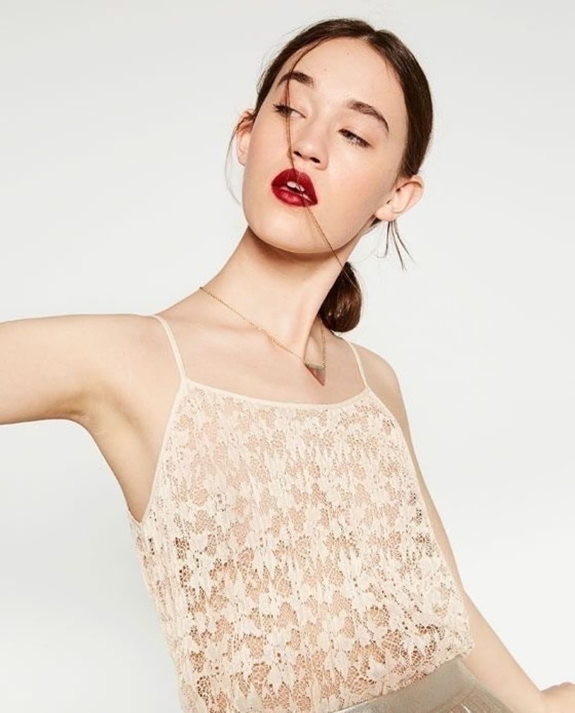 ZARA 자라 레이스 탑, 자라 레이스 슬리브리스, 자라 레이스 나시 상품이미지2