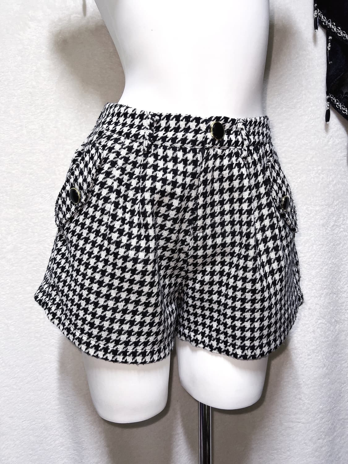 하운드투스 체크 금장 펌킨 반바지 숏팬츠 오네갸루 로맨틱 로걀 펑크 핀터 상품이미지3